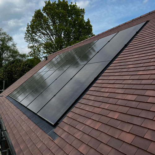 Solar Panels Installed on Roof